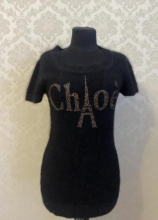 Свитер из ангоры с коротким рукавом chloe