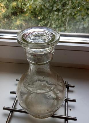 Графин, пляшка з якісного, радянського, прозорого скла. місткість 0,7 літра2 фото