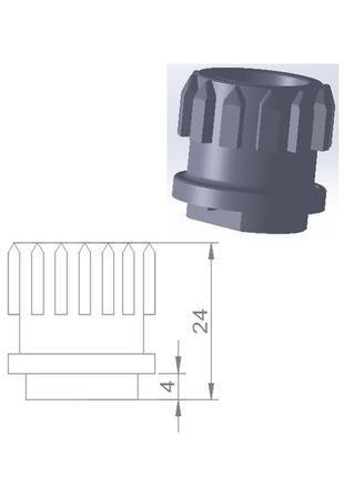 Муфта для м'ясорубки bosch, (753348) 3d друк