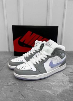 Кроссовки nike air jordan retro grey/white