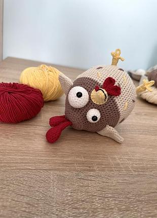 Игрушка ручной работы - дурник петух - два цвета 🐔