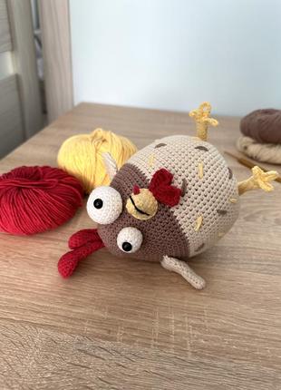 Игрушка ручной работы - дурник петух - два цвета 🐔