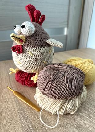 Игрушка ручной работы - дурник петух - два цвета 🐔