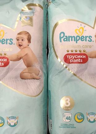 Трусики памперс преміум 3/48шт pampers premium pants1 фото