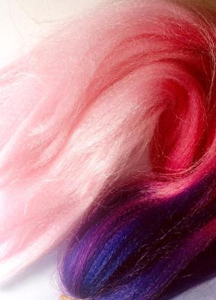 Ombre синтетические волосы для плетения косичек4 фото