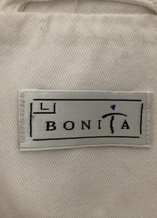 Белая джинсовая куртка от bonita, размер l (xl)5 фото