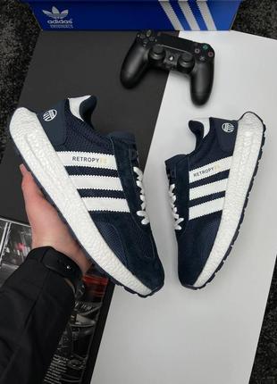 Мужские кроссовки adidas originals retropy e5 navy white1 фото