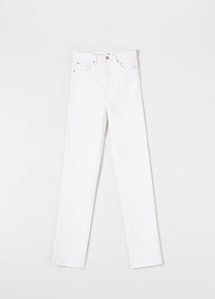 Белые прямые джинсы с высокой посадкой новые sinsay5 фото
