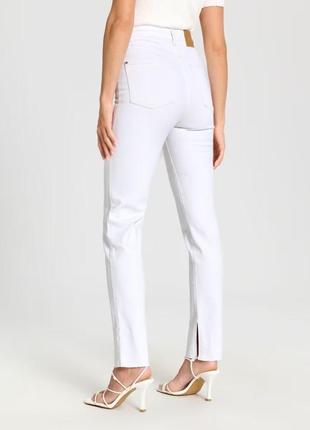 Белые прямые джинсы с высокой посадкой новые sinsay2 фото
