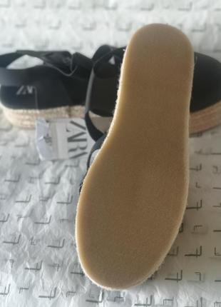 Zara сандалии на джутовой подошве, размер 376 фото
