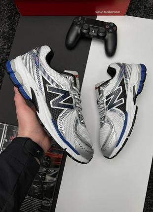 Мужские кроссовки new balance 860v2 white silver navy