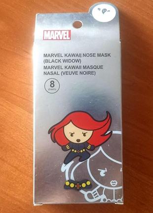 Смужки для носа marvel kawaii nose mask miniso marvel captain marvel проти чорних крапок 8шт.1 фото