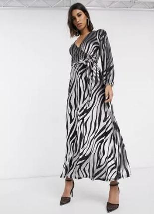 Красива сукня asos в принт зебра premium