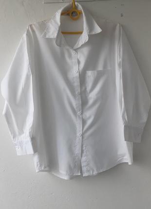 Белая базовая рубашка b.p.c. selection m 44-462 фото