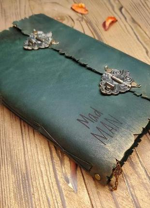 Софтбук с гравіюванням | блокнот с гравировкой | шкіряний блокнот | стильний шкіряний записник