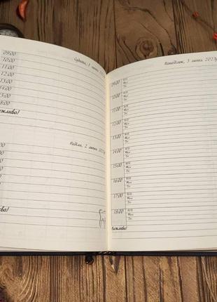 Шкіряний датований щоденник стоматолога | планер для дантиста | датований блокнот ручної роботи6 фото