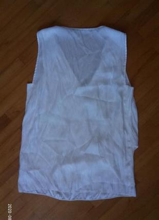 Біла блуза zara асиметрична без рукавів 36-38р.4 фото