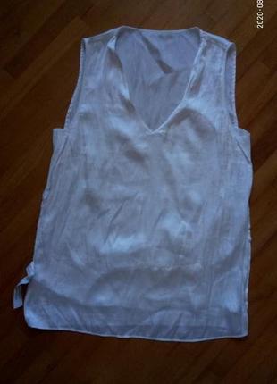 Біла блуза zara асиметрична без рукавів 36-38р.3 фото