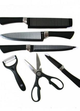 Набір кухонних ножів із сталі 6 предметів genuine king-b00114 фото