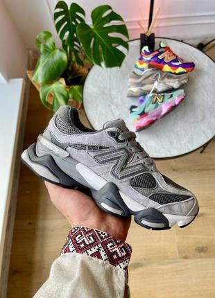 Женские кроссовки нью беланс 9060 серые / new balance 9060 x joe freshgoods dark gray u9060yf1