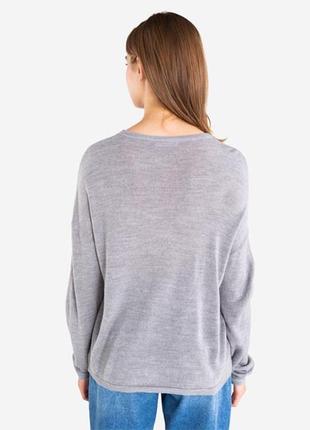 Джемпер сірий меланж оверсайз2 фото