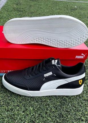 Кросівки puma перфорація літо колір чорний, білий2 фото