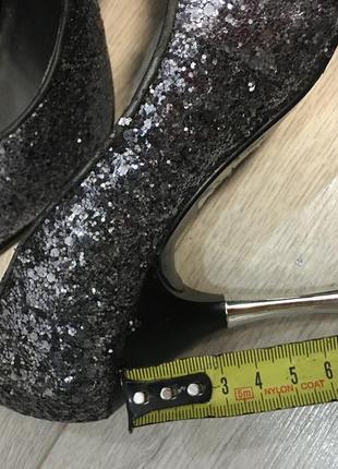 Graceland нарядные туфли-прерычные в блестки (новые)(есть нюанс)9 фото