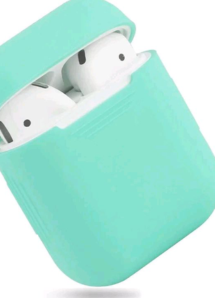 Чохол для навушників silicone case for airpods 1/2 - color