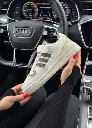 Женские кроссовки adidas originals forum 84 low beige brown адидас форум низкие6 фото