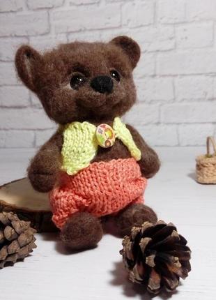 Іграшка ведмідь. ведмедик. валяного ведмедик4 фото