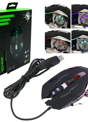 Игровая мышка с подсветкой gaming mouse x6 / мышка для ноутбука /