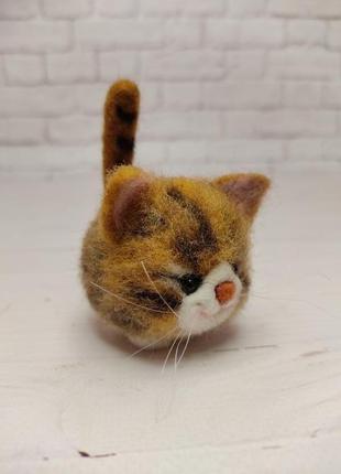 Игрушка кот. рыжий кот. полосатый кот. котик. фигурка котик. миниатюра кот.7 фото
