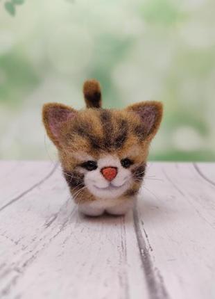 Игрушка кот. сувенир котик. рыжий котенок. фигурка кота. подарок на новый год. рождество7 фото
