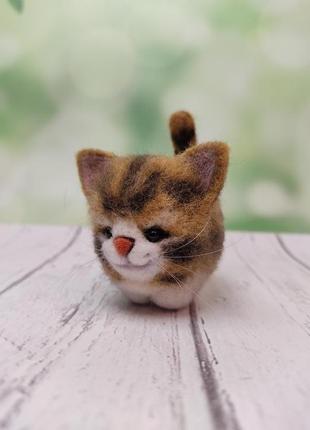 Игрушка кот. сувенир котик. рыжий котенок. фигурка кота. подарок на новый год. рождество2 фото