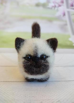 Іграшка сіамський котик. кіт сірий. фігурка кота, сувенір кошеня, котики, кошенята2 фото
