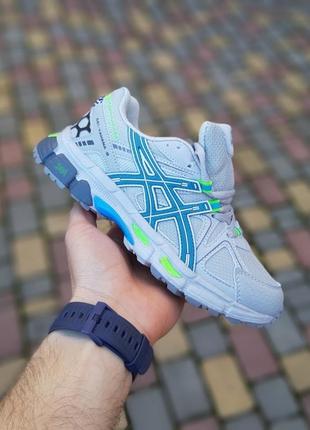 Asics gel kahana 8 silver blue3 фото