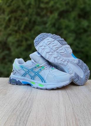 Asics gel kahana 8 silver blue2 фото