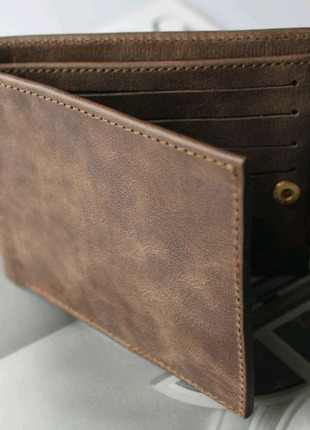 Чоловічий гаманець з натуральної шкіри "borsa" коричневий