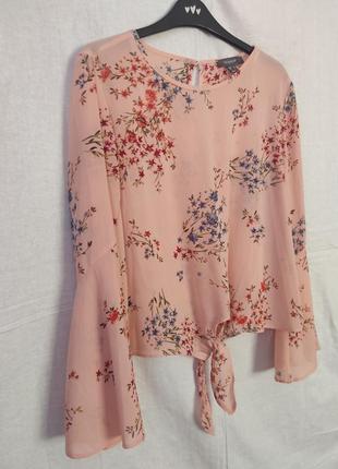 Блуза шовкова  вкорочена primark  роз. 50