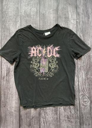 Стильна рок футболка мерч ac/dc
