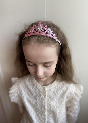 Корона для принцессы розовая меньше3 фото