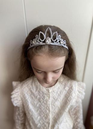 Корона для принцессы серебро ажур1 фото