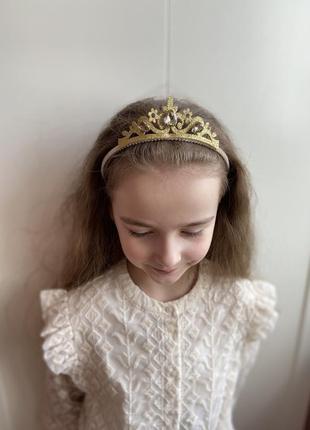 Корона для принцеси золото менша4 фото
