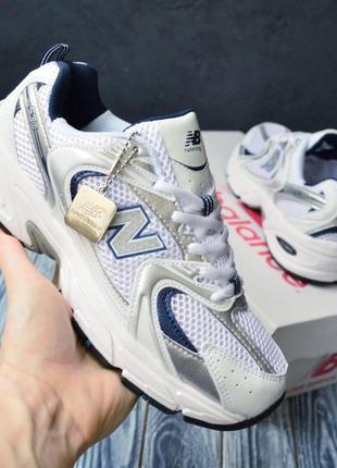 Розпродаж! new balance 530 кросівки кеди жіночі білі шкіряні весняні літні демісезонні демісезон низькі шкіра топ якість сітка легкі