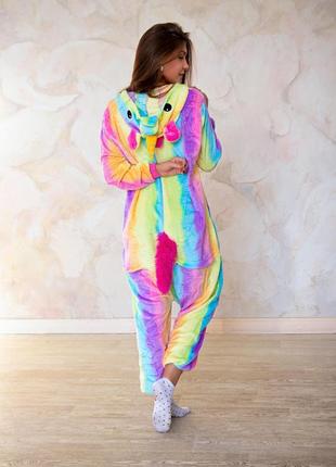 Кигуруми пижама единорог радуга1 фото