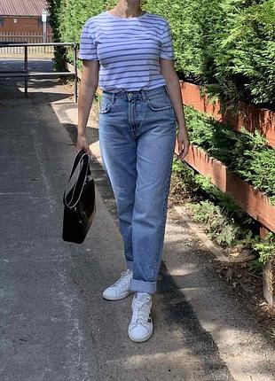Джинсы мом женские широкие mom от zara m-l