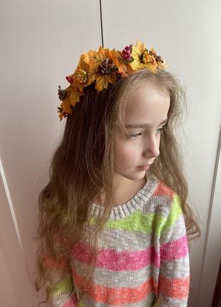 Вінок королева осені. вінок осінь.вінок з осіннім листям 25 фото