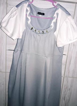 Оригинальное эксклюзивное коктейльное платье мини с косичками и камушками exclusive.3 фото