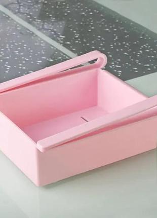 Дополнительный подвесной контейнер для холодильника розовый4 фото