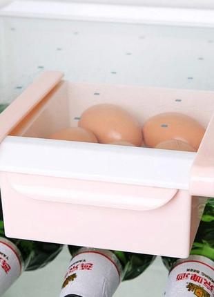 Дополнительный подвесной контейнер для холодильника розовый6 фото